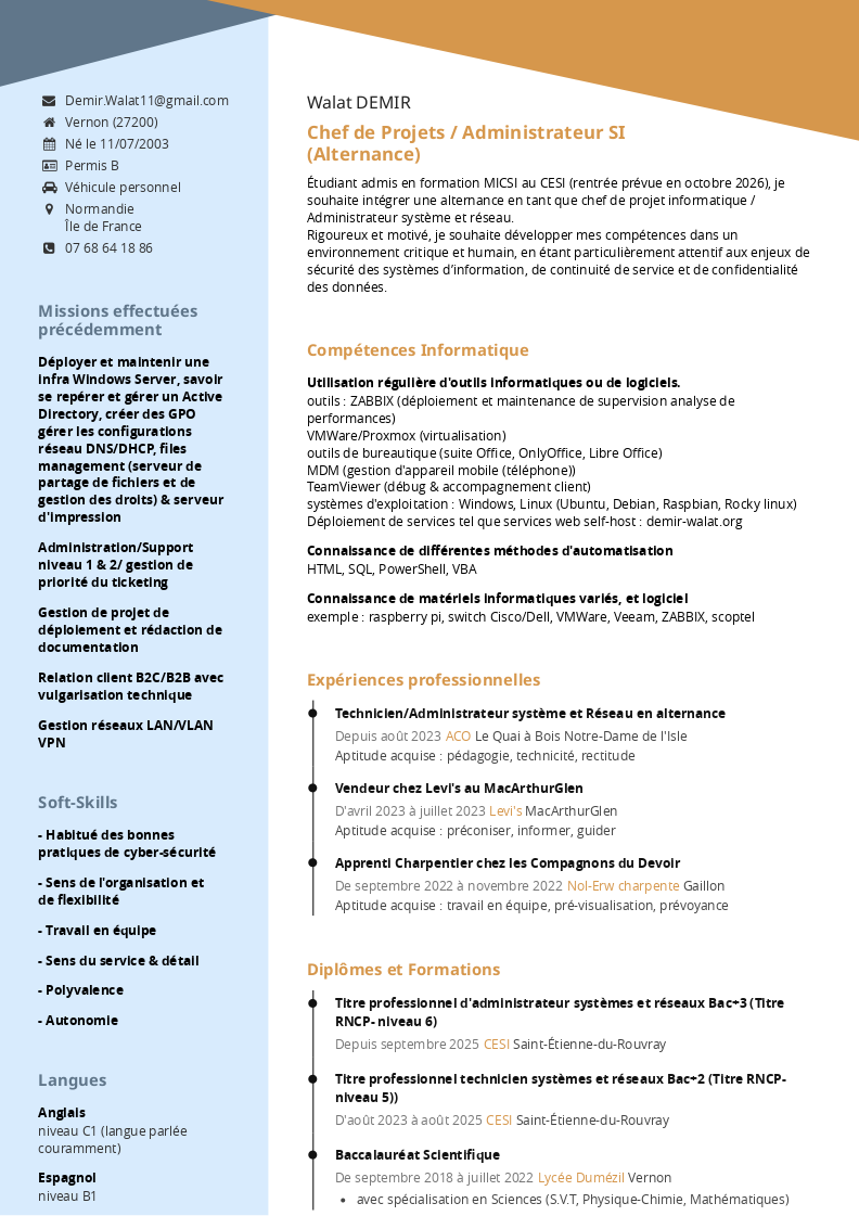 Mon CV